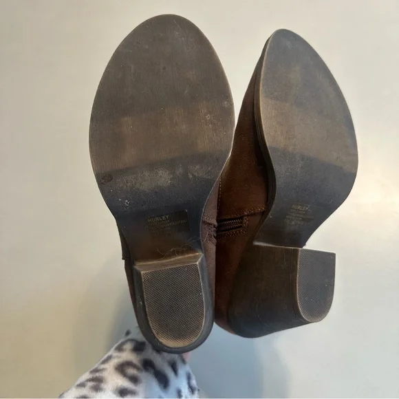 Jellypop Size 9 Brown Western Heeled Ankle Booties Cowgirl Woven Fabric Teal - Picture 6 of 7